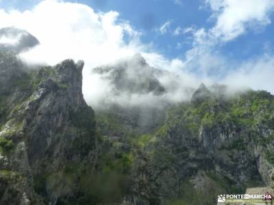 Ruta Cares-Picos de Europa; la chorrera de los litueros la chorrera de san mamés embalse de puentes